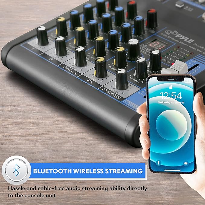 Pyle Professional 4 Channel Audio Mixer - Image 3
