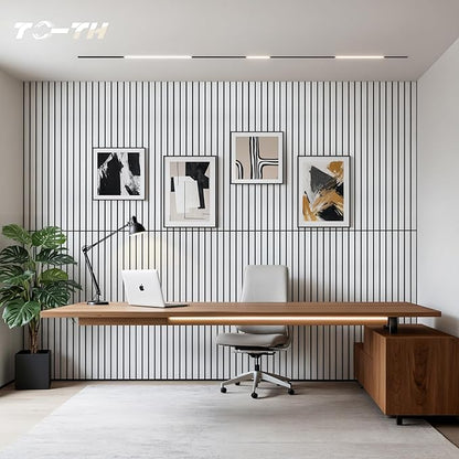 TO-TH Wood-Look Acoustic Panel, 4 Pack 47.2” x 23.6” Soundproof Wall Panels - Image 6