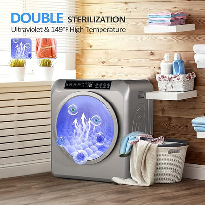 ROVSUN 13.2LB Portable Clothes Dryer, 3.5 Cu.Ft High End Front Load Tumble - Image 5