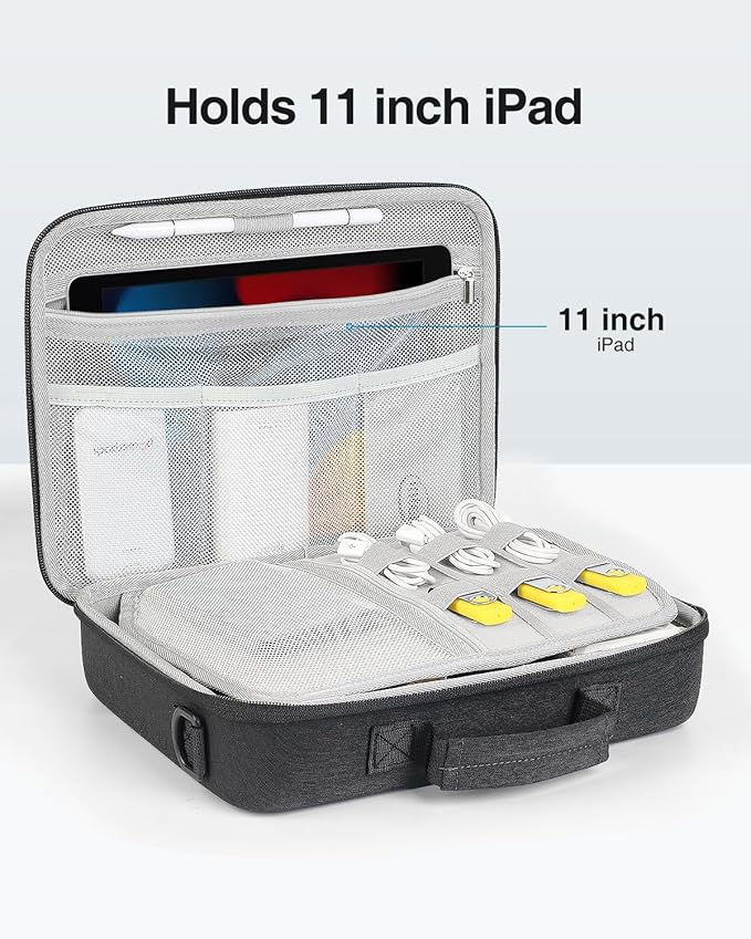 Luxtude Electronics Organizer Travel Case, Hard Case - Image 2