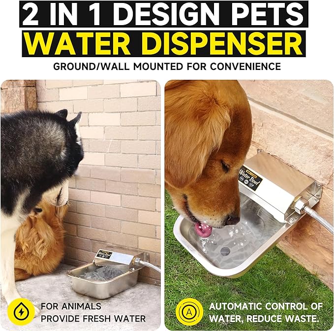 Automatic Water Dispenser for Dogs, 3L /101 oz 304 Stainless Steel Dog Water - Image 3