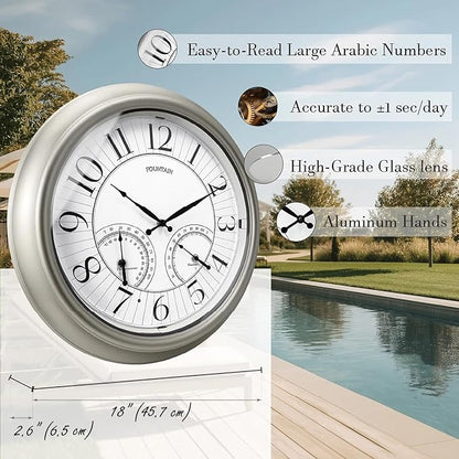 FOUNTAIN DESIGNS 18" Illuminated in/Outdoor Clock - Image 6