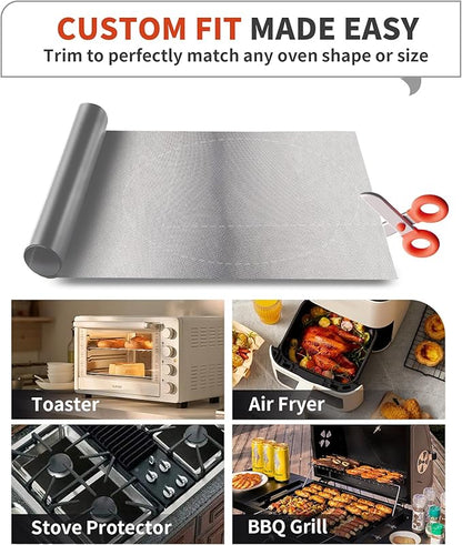 3 Pack Oven Liners for Bottom of Oven, 17x25" Large Heavy Duty Non-Stick - Image 5