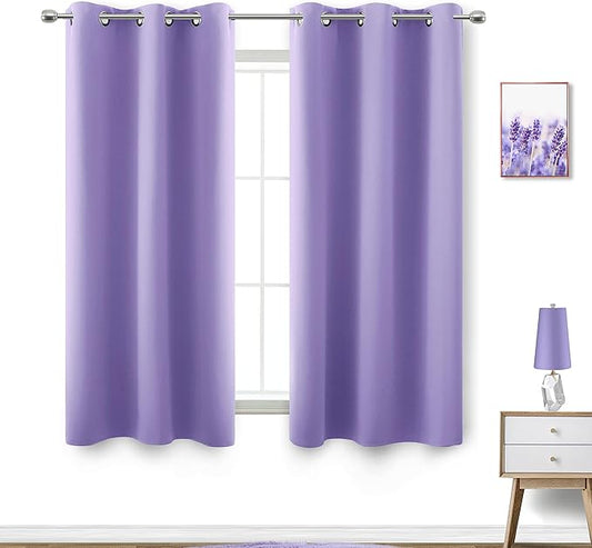 Lavender Girls Room Darkening Curtains by KOUFALL
