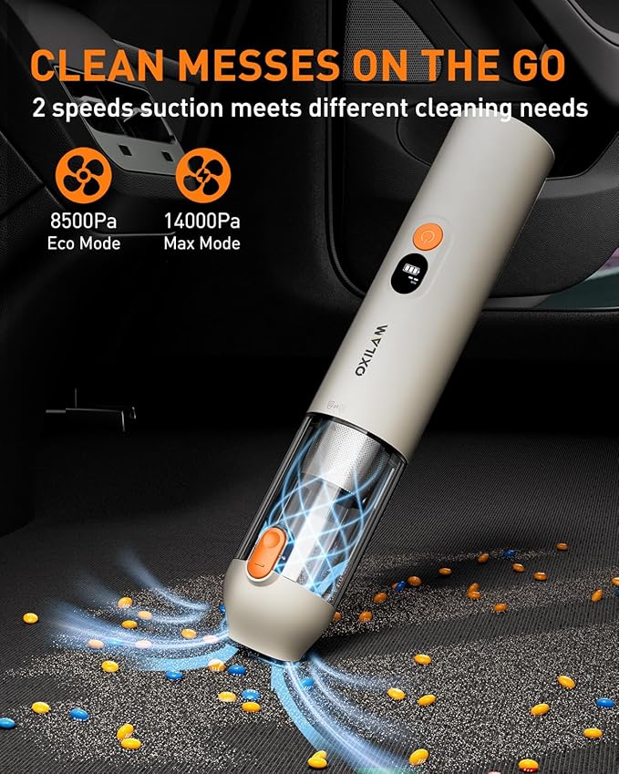 OXILAM Car Vacuum Handheld Vacuum Portable Cordless-14000PA High Power - Image 4