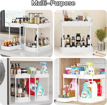 Ukeetap 2 Pack Multi-Purpose Pull-Out Storage Organizers, Under Sink Organizers - Image 6