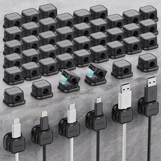 48 Pack Magnetic Cable Clip Organizer Cord Holder, Picozon Adhesive Cable by Picozon