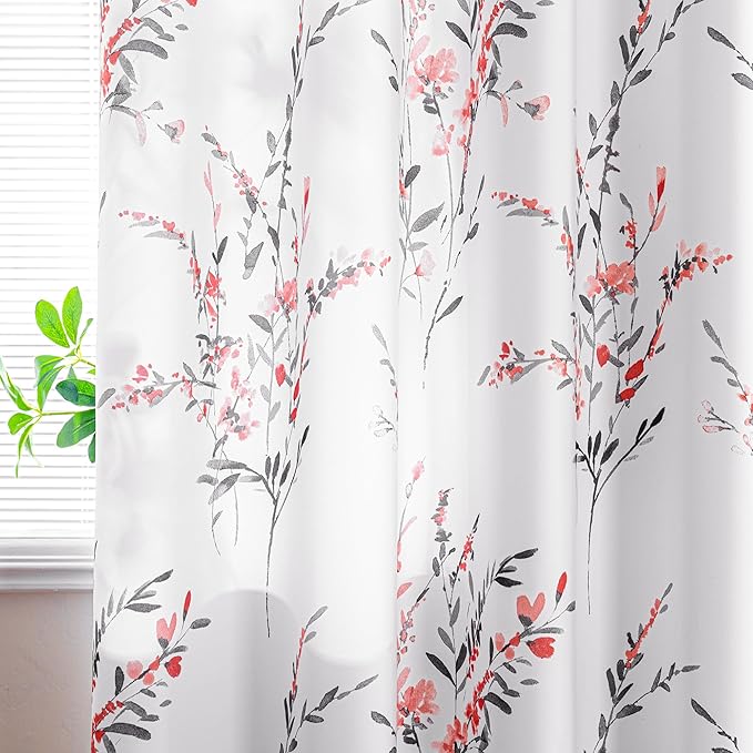 MYSKY HOME Floral Curtains 84 Inch Length - Image 3