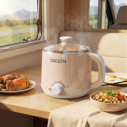 Dezin Electric Pot, 1.6L Ramen Cooker, Hot Pot Electric Stainless Steel - Image 6
