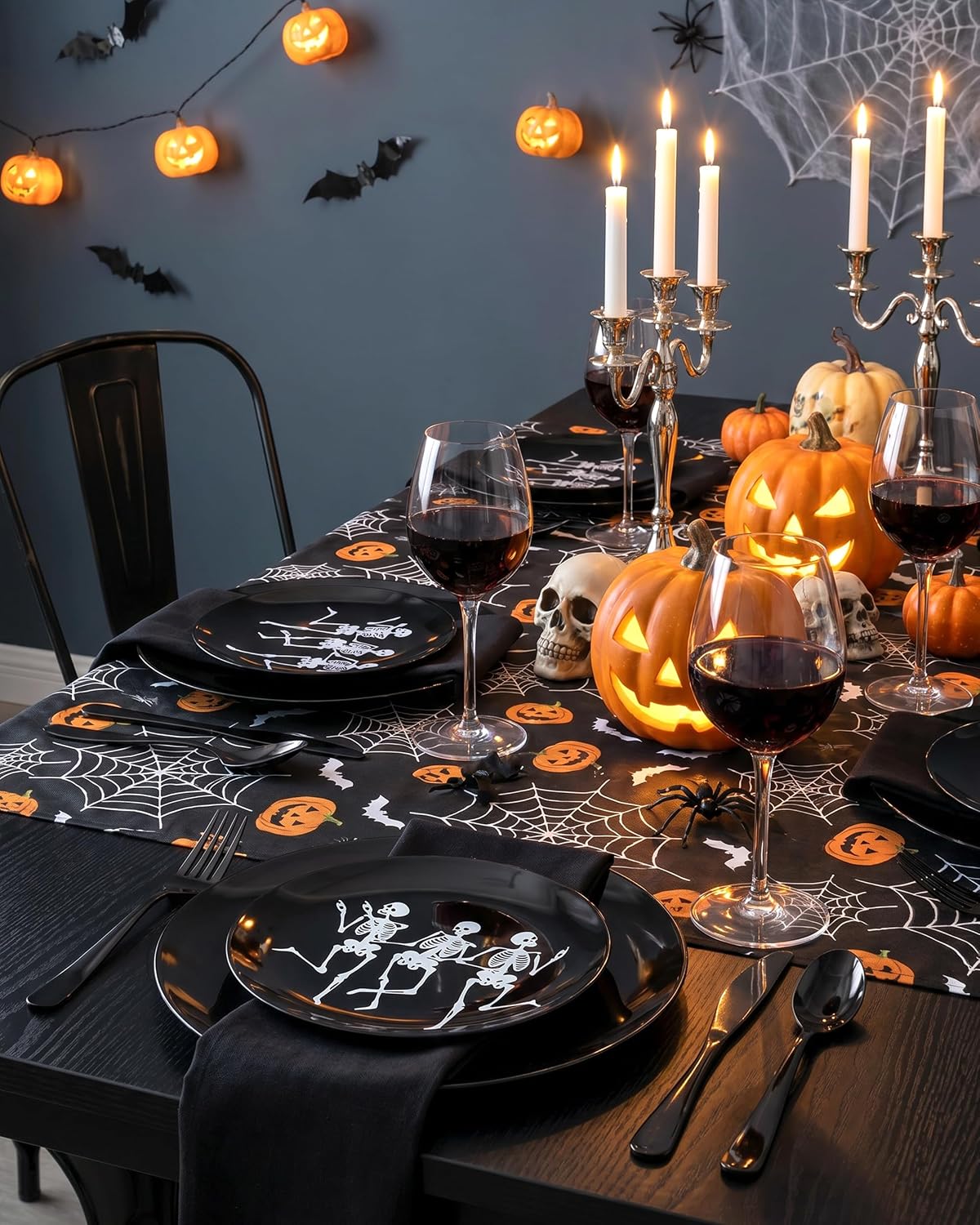 Hioasis 125 Pcs Halloween Plates for Party