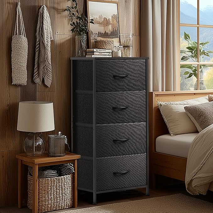 4 Fabric Drawer Dresser for Bedroom, Chest of Drawers - Image 2