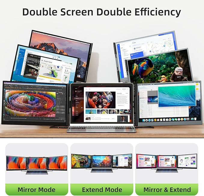 Laptop Screen Extender, Ultra-Thin 15.3" FHD 1200P 16:10 Portable Monitor - Image 6