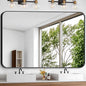 Large Bathroom Mirror, 60 x 40 inch Black Rectangle Mirror, Metal Framed by WelcometoCIVENO