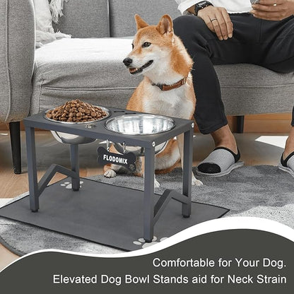 Elevated Dog Bowl Stand, 11.8 Inch Tall Raised Feeder - Image 6