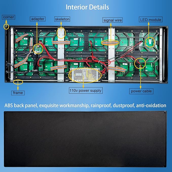 P10 77"X14"Programmable Led Sign Custom Scrolling Outdoor Digital Display Signs - Image 8