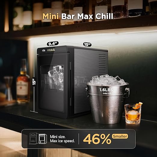 Ice Maker Portable Countertop, 1.6" Crystal Clear Ice Cube Machine - Image 9