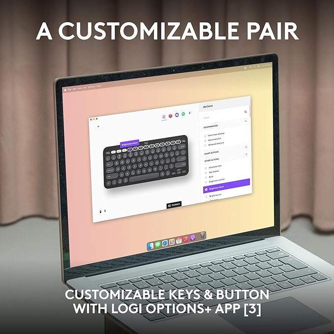 Logitech Pebble 2 Combo for Mac, Wireless Keyboard and Mouse, Quiet and Portable - Image 4