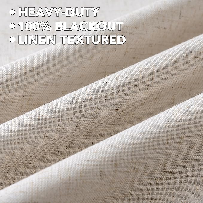 H.VERSAILTEXLinen-Polyester Curtains 100%Blackout Curtains - Image 5