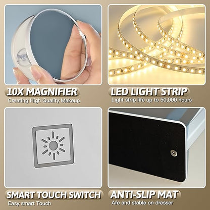 FENNIO Vanity Mirror with Lights, 3 Color Modes & Brightness Adjustable - Image 7