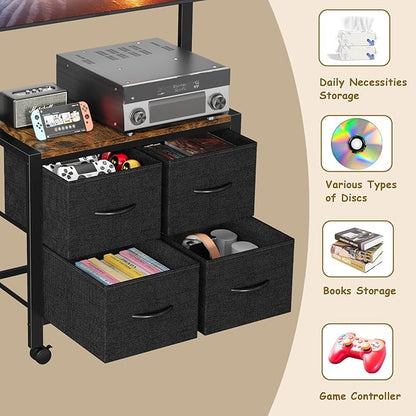JKsmart Mobile TV Cart Rolling TV Stand Holder - Image 7