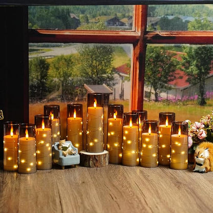 Flameless Candles with Embedded Star String, Suitable - Image 4