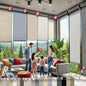 HILADUO Custom Motorized Light Filtering Roller Shades – Smart Electric Blinds by HILADUOWindowshadefabricsmeetingallresidentialandsomesmallcommercialwindowcoveringsmarketneeds