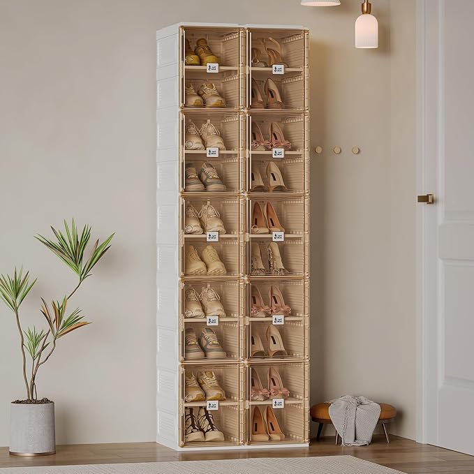 ANTBOX Shoe Organizer Storage Box, Portable Folding Shoe Rack - Image 2