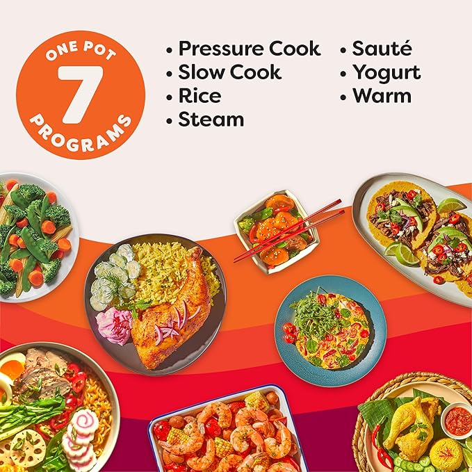 Instant Pot 6QT RIO 7-in-1 Multi-Cooker, Pressure Cooker, Slow cook, Rice Maker - Image 2