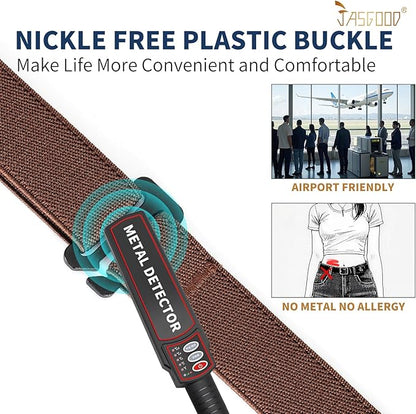 JASGOOD Women No Show Stretch Belt Elastic Web Strap Belt - Image 2