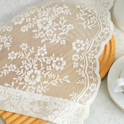 2 Panels Vintage Lace Curtains 63 Inches Length 52 x 63 Inch Ivory | Floral and Branch Pattern, Elegant, Romantic, Sheer, Light Filtering, Lacy Drapes, Living Room, Bedroom