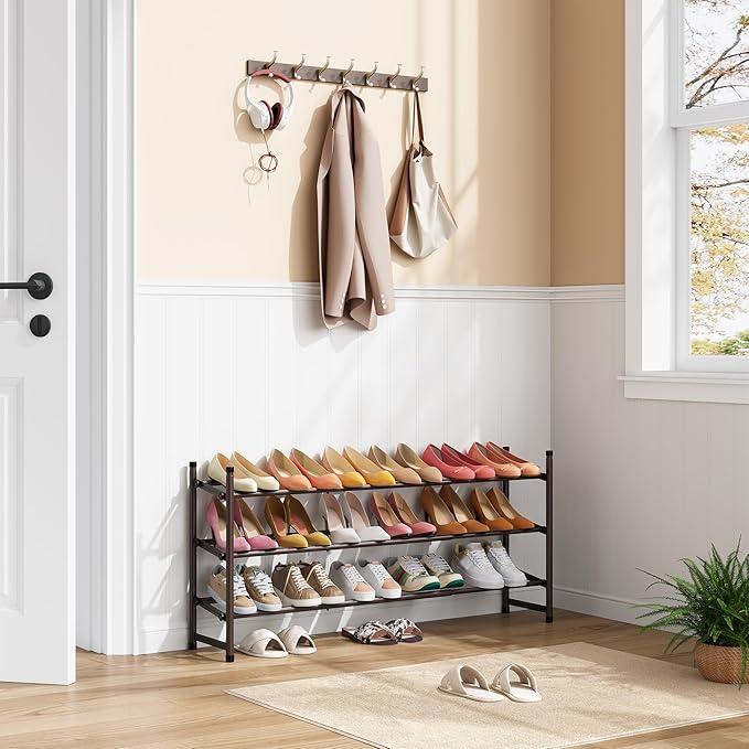 Tajsoon 3 Tier Expandable Shoe Rack - Image 2