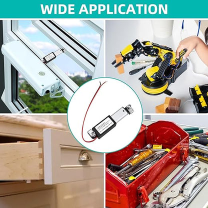NORJIN 12V Mini Electric Linear Actuator 0.8" Stroke, 32N/7.2lbs, Speed 15mm/s - Image 6