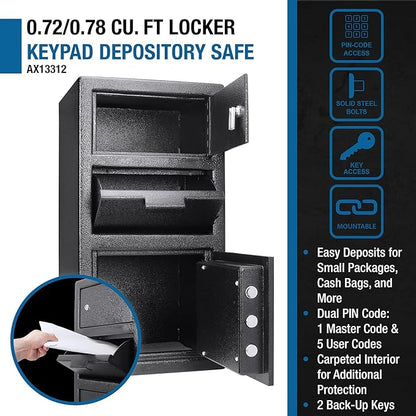 Barska Advanced Digital Keypad Compact Depository Drop Safe - Image 2
