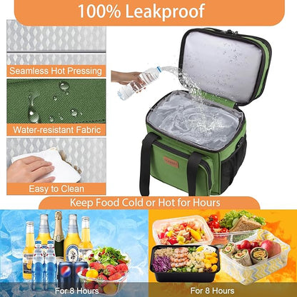 Expandable Large Insulated Lunch Box, Heavy Duty Lunch Cooler Bag Durable - Image 5