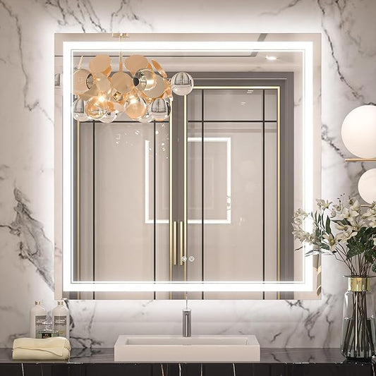 Keonjinn 36" x 36" Square Bathroom Mirror by Keonjinn
