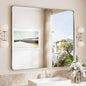 TokeShimi 42x36 Brushed Nickel Bathroom Mirror by RefinedBathroomAccessories