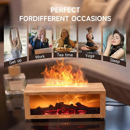 Fireplace Flame Air Diffuser Humidifier, 7 Colors Aromatherapy Essential Oil - Image 7