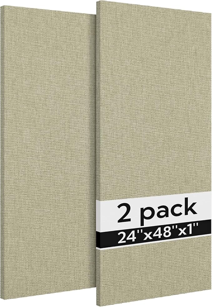 Olanglab Acoustic Panels 2 Pack, Fabric Wrapped Sound Proof Foam Panels by Olanglab