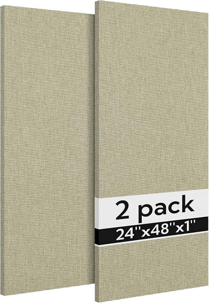 Olanglab Acoustic Panels 2 Pack, Fabric Wrapped Sound Proof Foam Panels by Olanglab