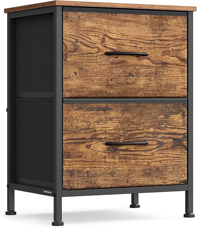 SONGMICS Dresser for Bedroom, Chest of Drawers, Nightstand, 2 Non-Woven Fabric by SONGMICSbySONGMICSHOME