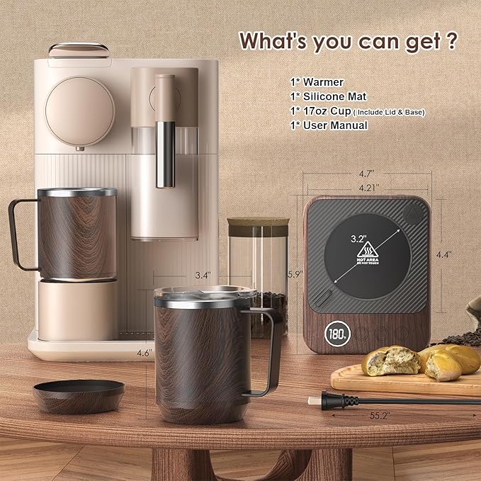 Coffee Mug Warmer & Mug Set for Desk, Smart Coffee Cup Warmer - Image 7