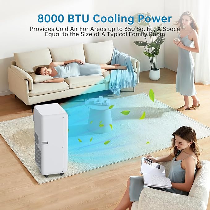 Portable Air Conditioners 8000 BTU, Remote Control AC Unit - Image 3