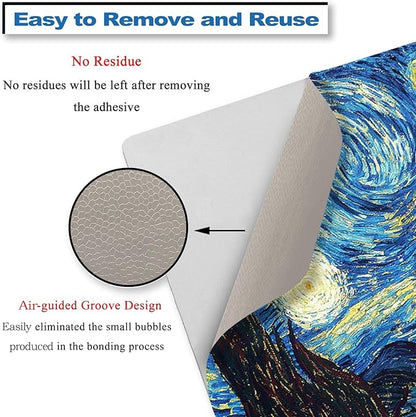 Laptop Skin Sticker Decal, Waterproof Removable, Van Gogh Starry Night - Image 4