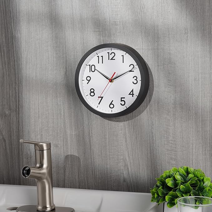 AKCISOT Wall Clock, Modern Small Wall Clocks Battery Operated 8 Inch, Silent - Image 5