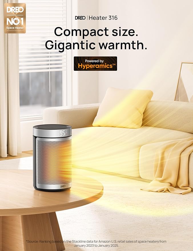 DREO Space Heater, Portable Electric Heaters - Image 2