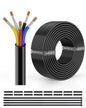 NAOEVO 18 Gauge Wire 5 Conductor Electrical Wire, 18 AWG Stranded PVC Cord by NAOEVO