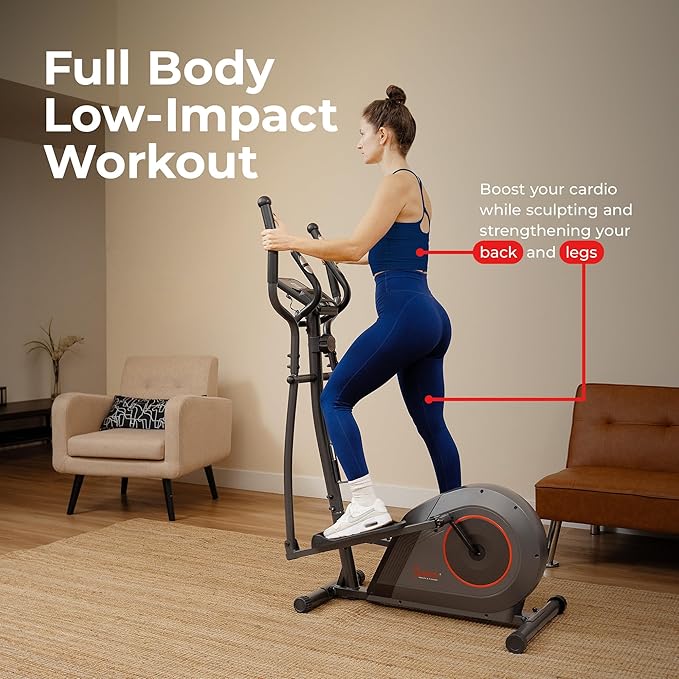 Sunny Health & Fitness Smart Upright Elliptical w/Pulse Sensor Built-in - Image 2