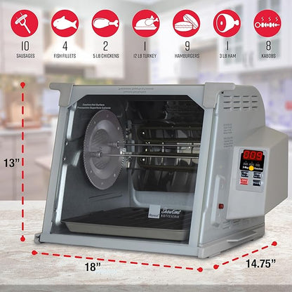 Ronco Digital Rotisserie Oven, Platinum Digital Design, Large Capacity - Image 3