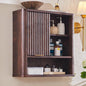 RedLemon Bathroom Wall Cabinet w/Fluted Sliding Door, Modern Medicine Cabinet by REDLEMON
