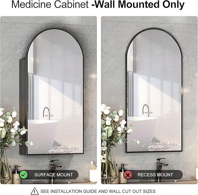 Black Arched Medicine Cabinets - Image 5